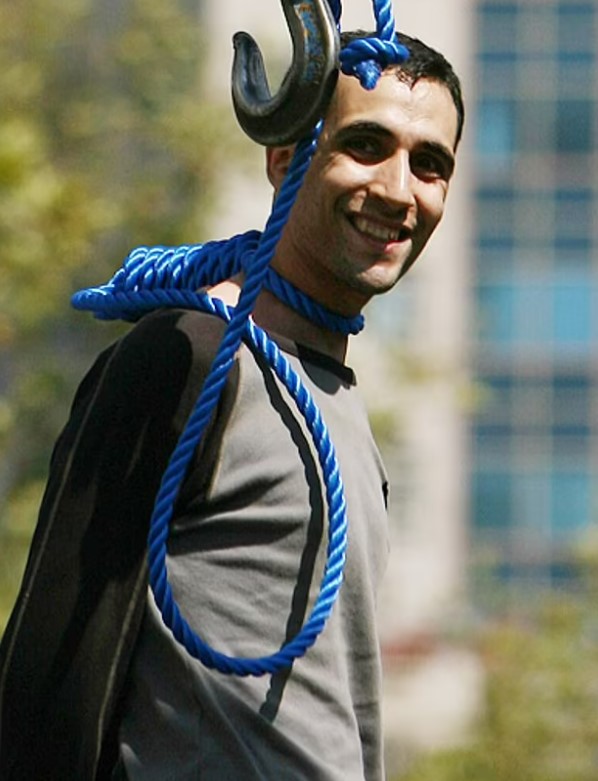 Photograph of Majid Kavousifar moments before his execution.