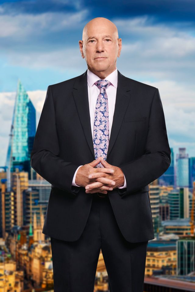 Claude Littner in a suit against a London cityscape.