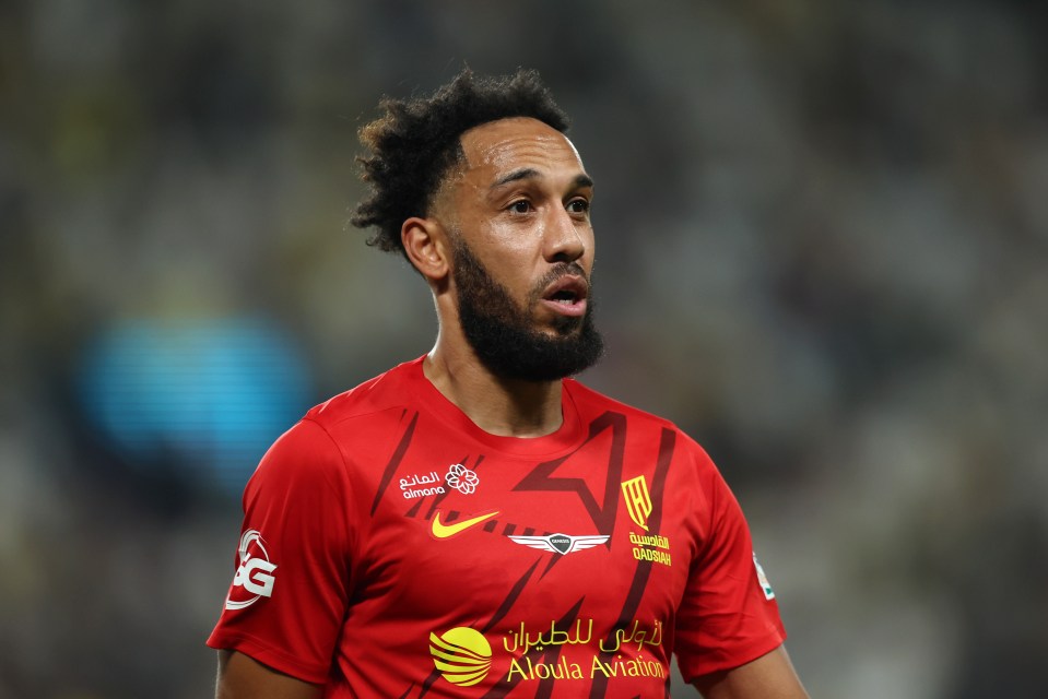 Aubameyang now plays for Al-Qadsiah in Saudi Arabia