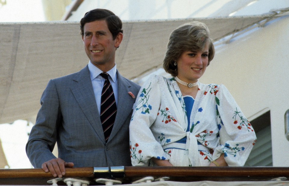 Prince Charles and Princess Diana on their honeymoon cruise.