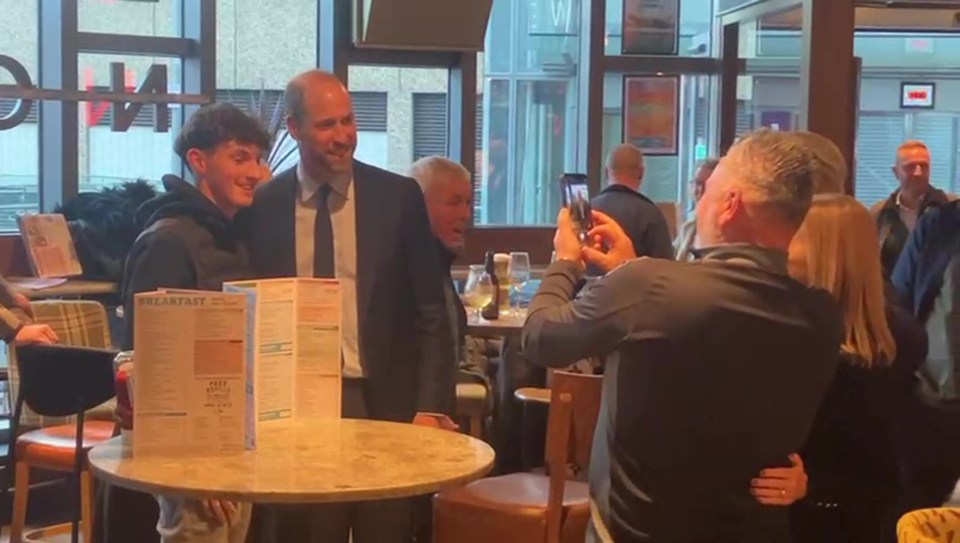 Prince William at a Wetherspoons pub in Birmingham.