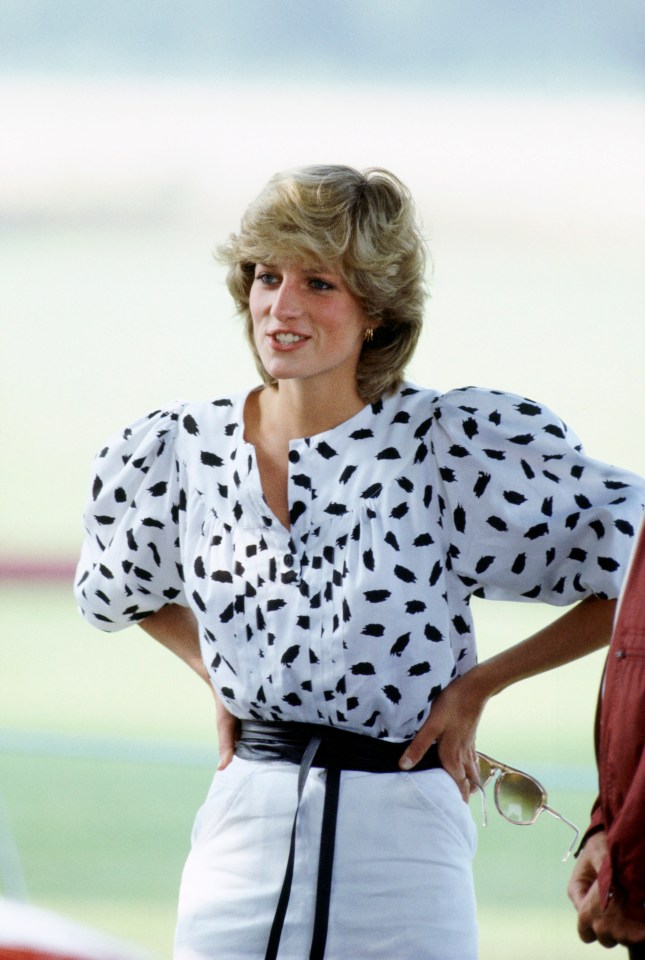 Princess Diana at a polo match.