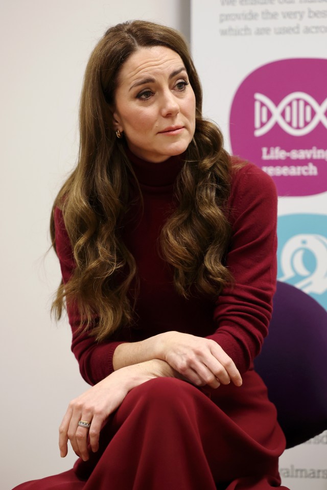 The Princess of Wales at the Royal Marsden Hospital.