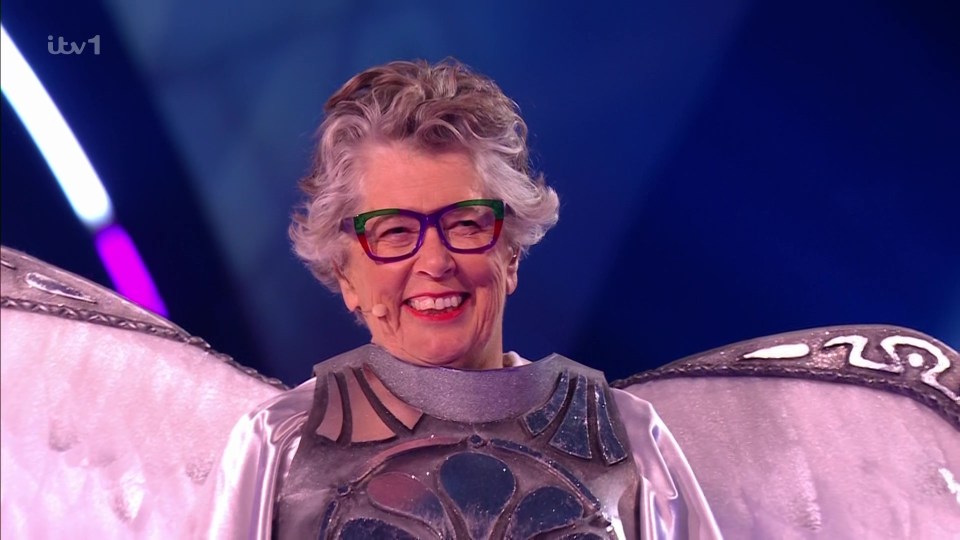 Prue Leith unmasked as Pegasus on The Masked Singer.