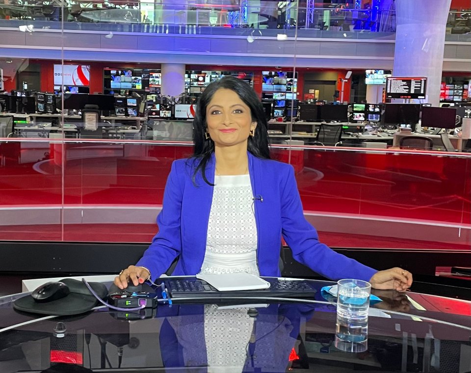 Rajini Vaidyanathan at a BBC News desk.