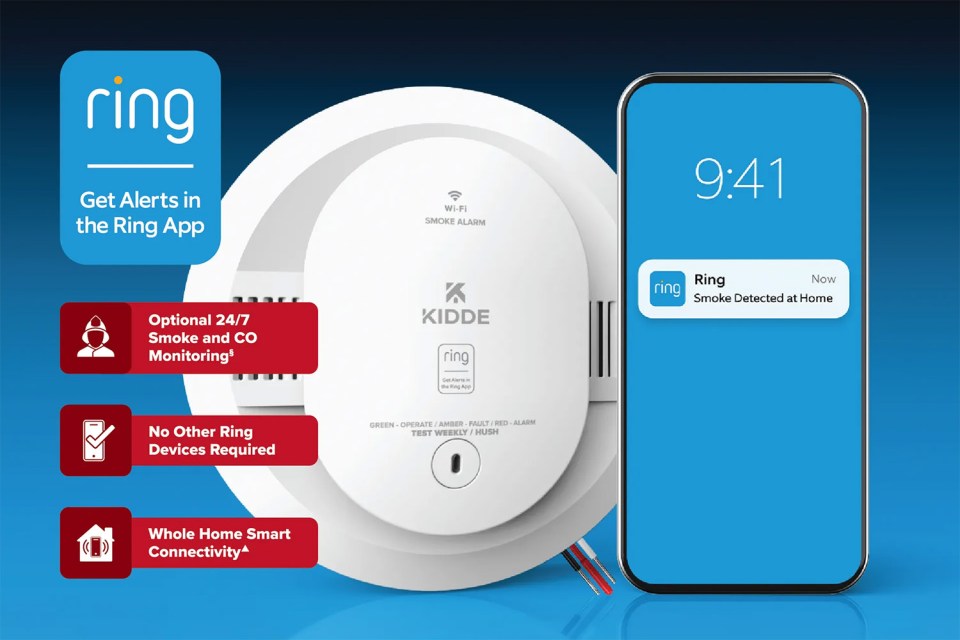 The Ring smoke alarm comes in a regular variant – or one that also detects carbon monoxide