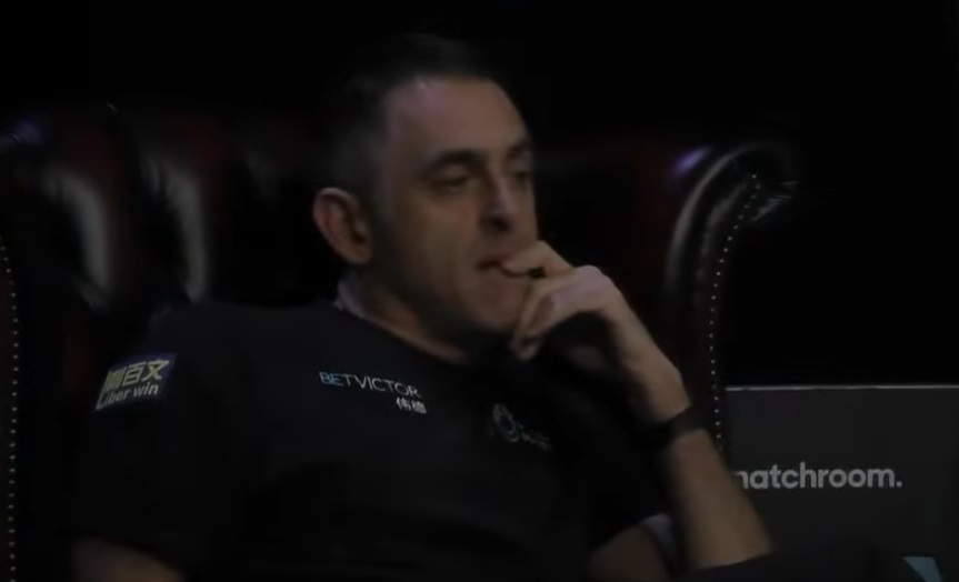 Ronnie O'Sullivan sitting in a chair.