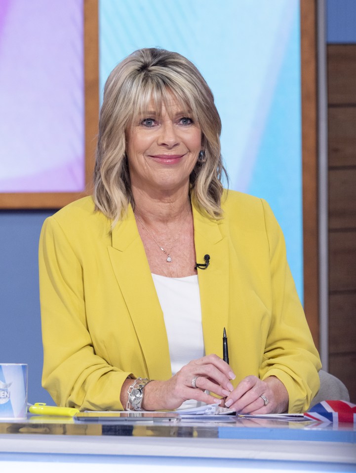 Ruth Langsford on the set of Loose Women.