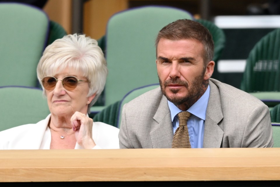 Sandra and David Beckham at Wimbledon.