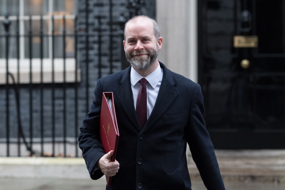 Jonathan Reynolds leaving 10 Downing Street after a cabinet meeting.