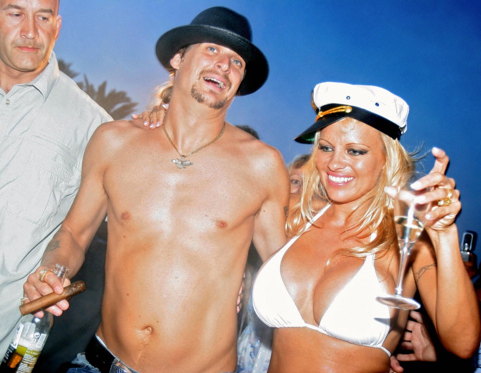 Pamela Anderson and Kid Rock on their wedding day.