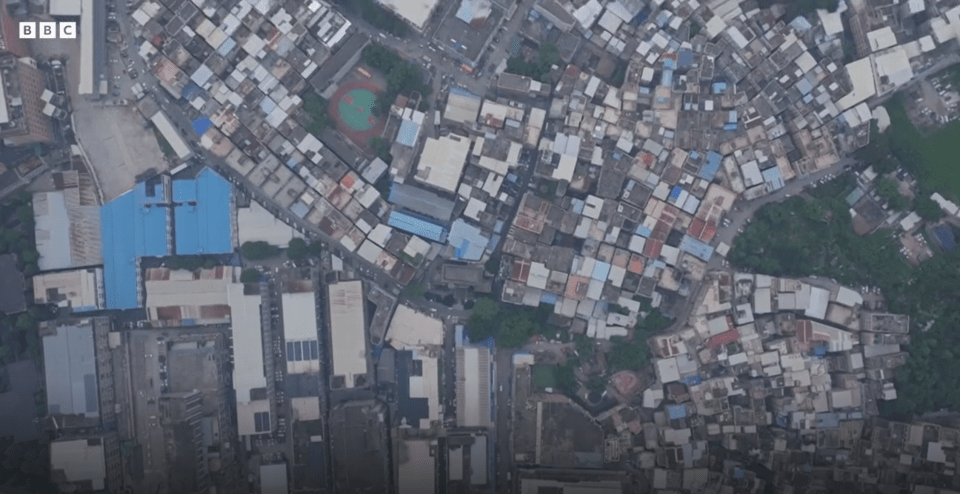 Aerial view of a Shein factory.