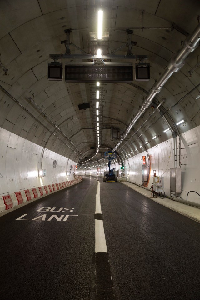 Inside pictures show how far construction of the tunnel has come