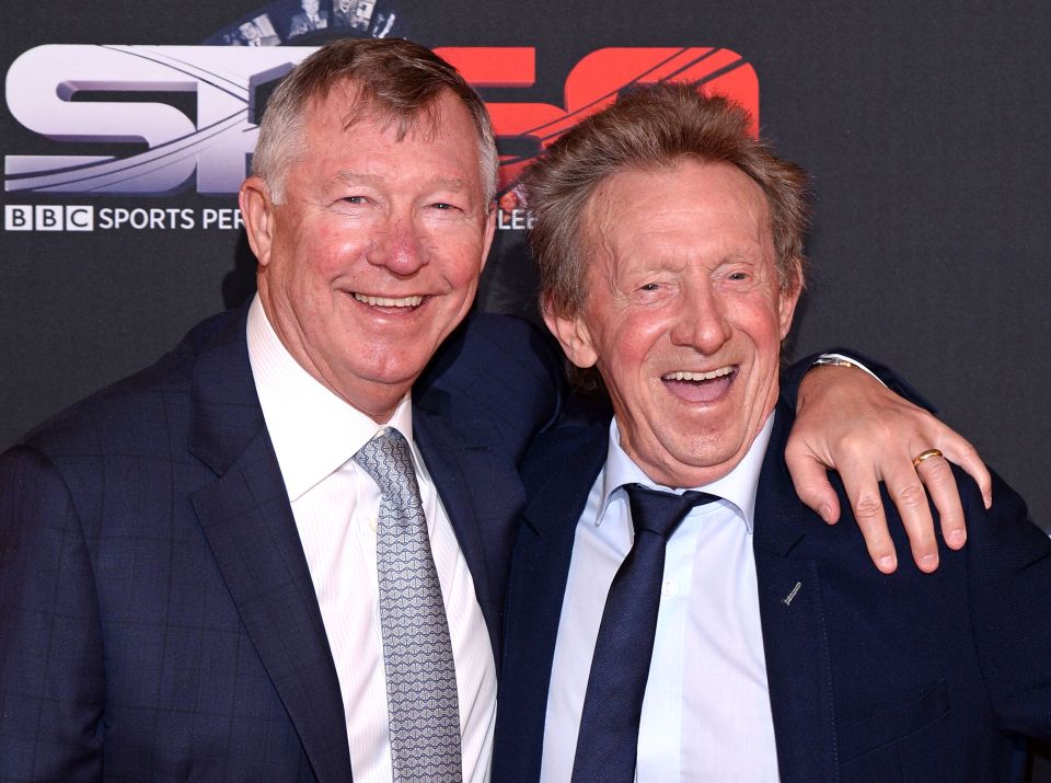 Sir Alex Ferguson and Denis Law at the BBC Sports Personality of the Year Awards.