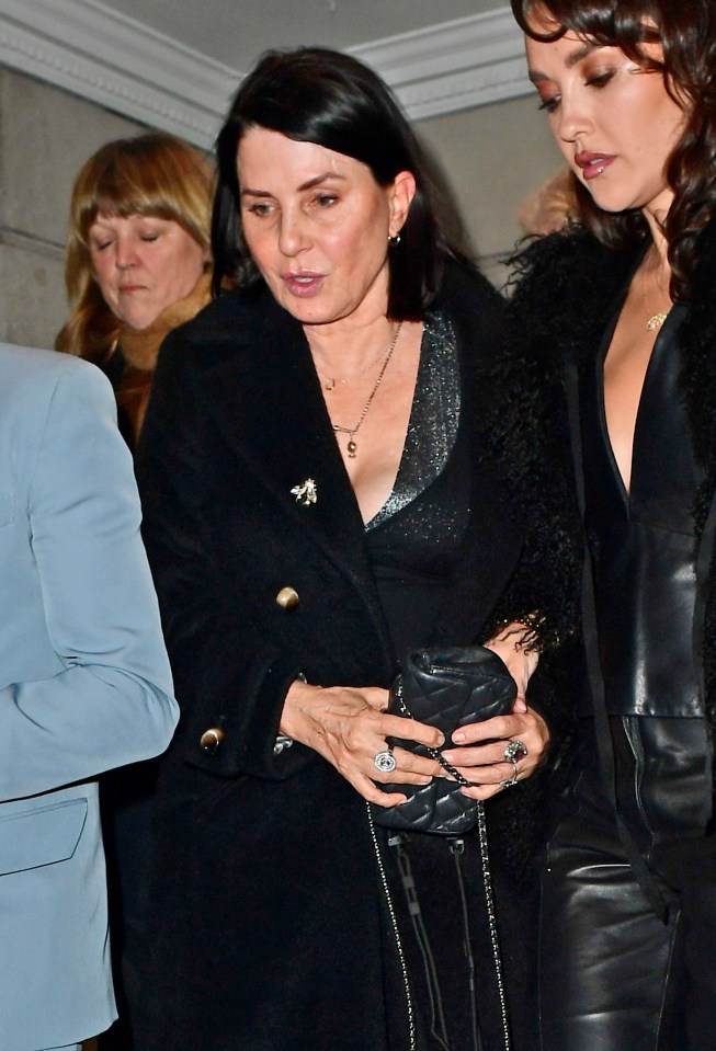 Sadie Frost and a woman at Kate Moss's birthday celebration.