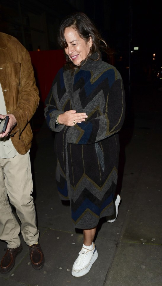 Jade Jagger leaving Kate Moss's 51st birthday party.