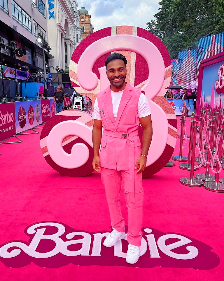 Former builder Nas has started to build a career as a presenter - working for LadBible at the Barbie premier