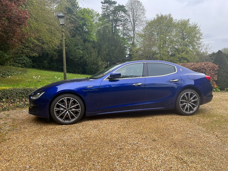 The former racing driver waved goodbye to his Maserati Ghibli