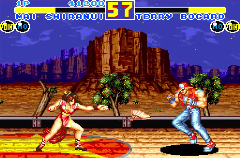 Screenshot of Fatal Fury 2 SNES gameplay.