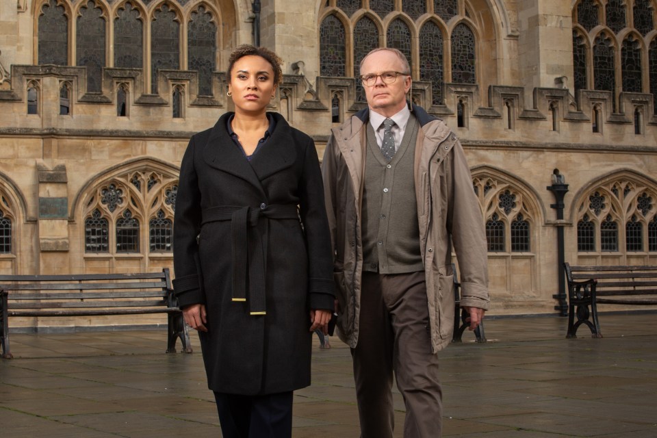 Promotional image of Tala Gouveia as DCI Lauren McDonald and Jason Watkins as DS Dodds from McDonald & Dodds.