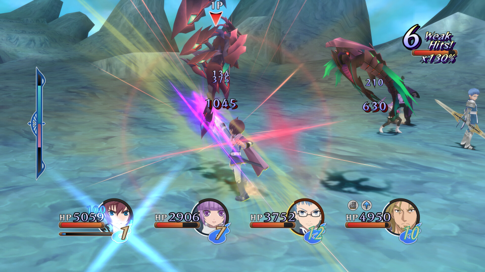 Screenshot of Tales of Graces f battle scene.