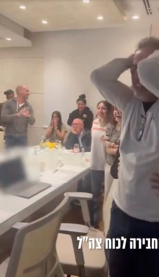 Families of freed Israeli hostages react joyfully to a livestream of their daughters' rescue.