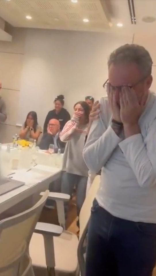 Families of freed Israeli hostages react emotionally while watching a livestream of their daughters' rescue.