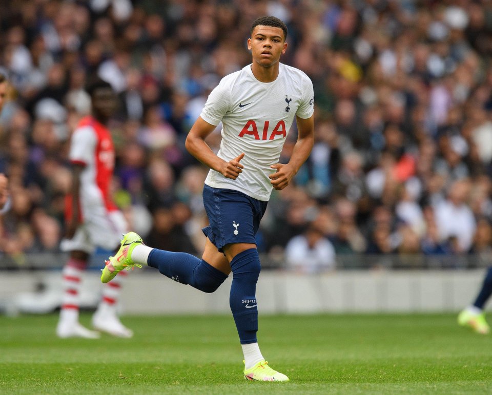 Dane Scarlett of Tottenham Hotspur in a soccer match.