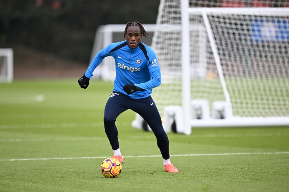 Trevoh Chalobah of Chelsea during a training session.