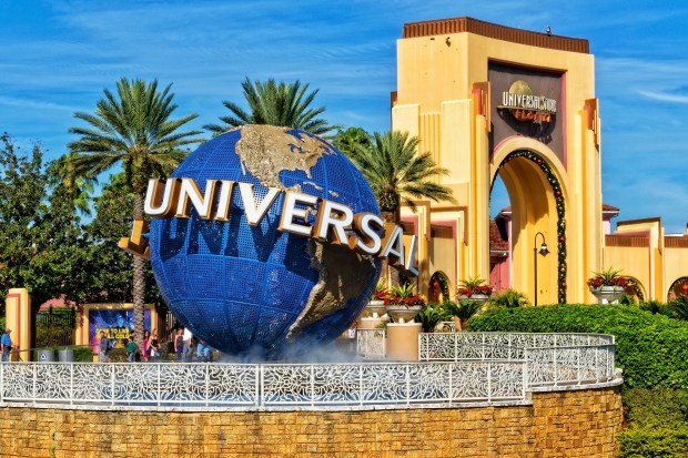 Universal Studios Florida entrance with globe.