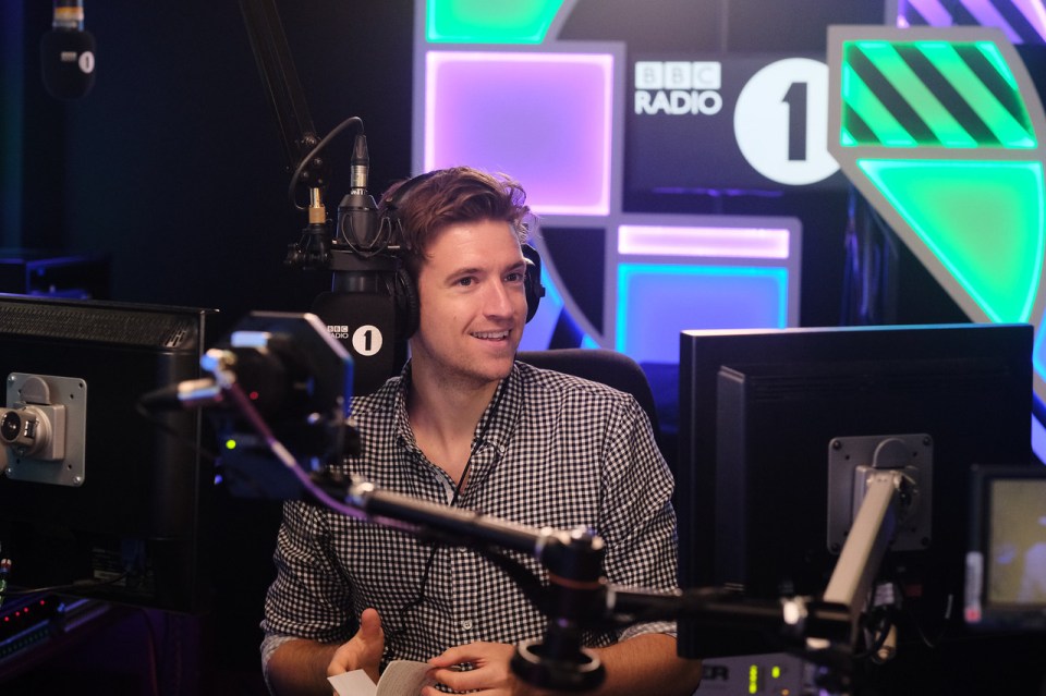 Greg James hosting his BBC Radio 1 Breakfast Show.