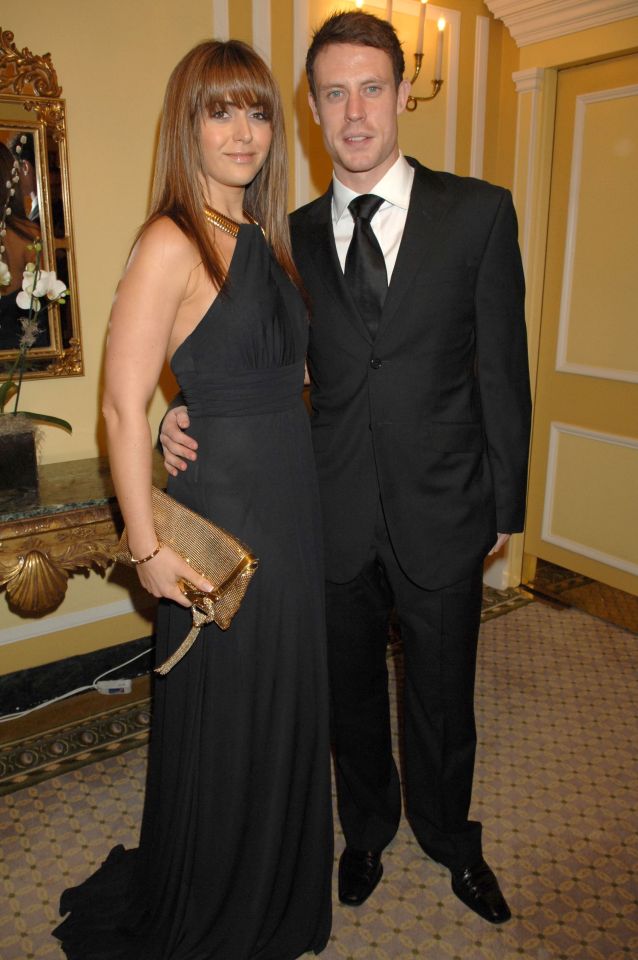 Wayne Bridge and Vanessa Perroncel at a charity event.