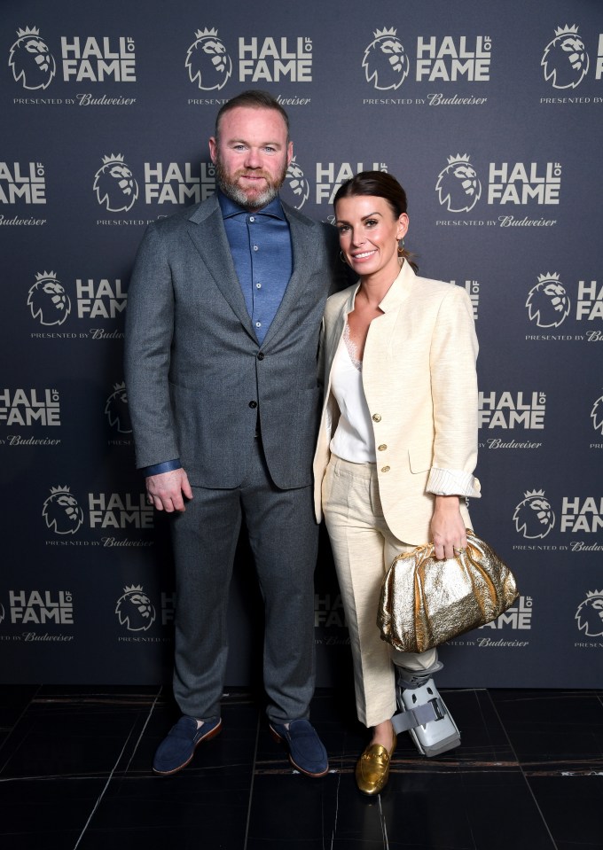 Wayne and Coleen Rooney at the Premier League Hall of Fame.