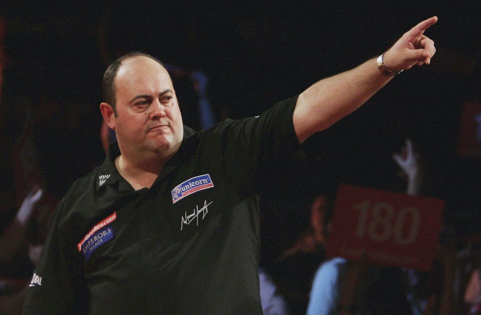 Wynand Havenga celebrating at the World Darts Championship.