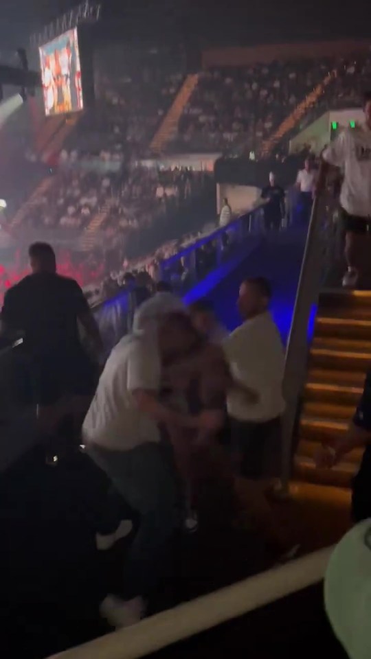 A brawl broke out in the crowd at a boxing event in Australia